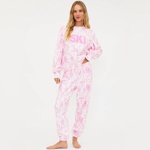Beach Riot Cassia Ski Sweater & Georgie Pants Set in Powder Pink Toile SMALL